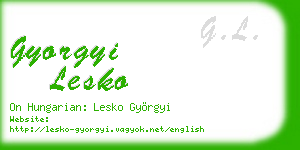 gyorgyi lesko business card